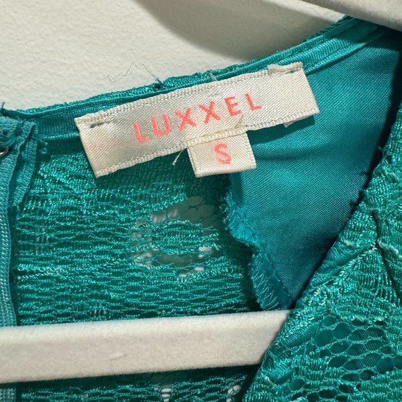Luxxel Turquoise Lace Romper - Picture 7 of 7